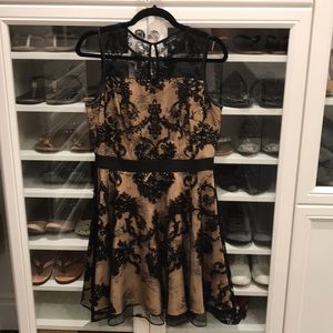 Black and gold lace dress from The Limited